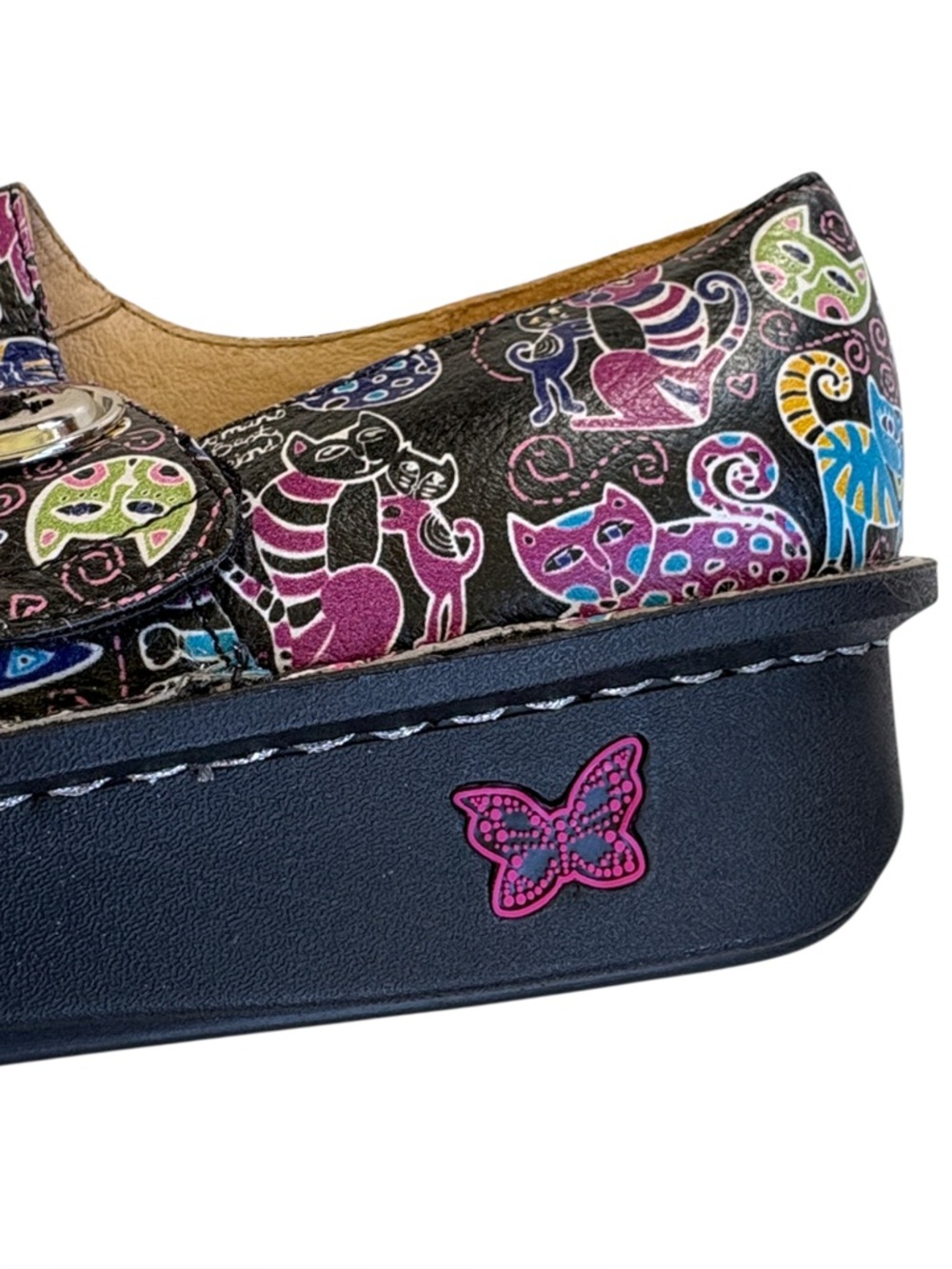 Like New Alegria Leather Paloma Mary Jane’s Cat Pattern Size 11.5 - 12 - Picture 4 of 10